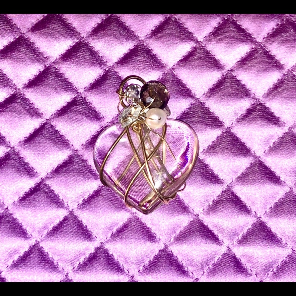 Rare Kazuko Oshima Gold and Crystal Pendant from Barney's NYC